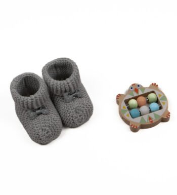 παπαλάκια γκρι πλεκτά