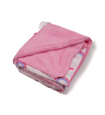 ροζ κουβερτούλα με ουράνιο τόξο