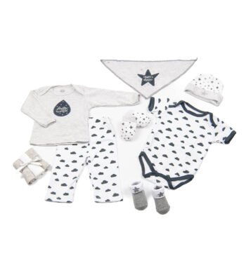 σετ 10 τεμαχίων λευκό με σύννεφα