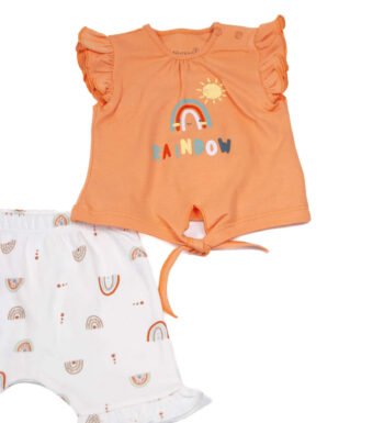 σετ για κορίτσι με ουράνιο τόξο λευκό, πορτοκαλί
