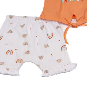 σετ για κορίτσι με ουράνιο τόξο λευκό, πορτοκαλί