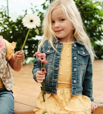 φόρεμα για κορίτσι κίτρινο με λουλουδάκια