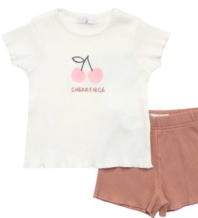 Σετ "Cherry Nice" με T-shirt και shorts