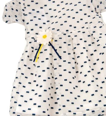 Λευκό πουά φόρεμα