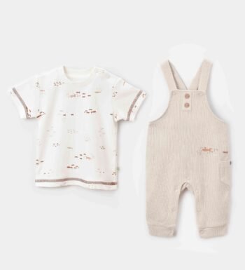 σαλοπέτα για αγόρι και λευκό μπλουζάκι