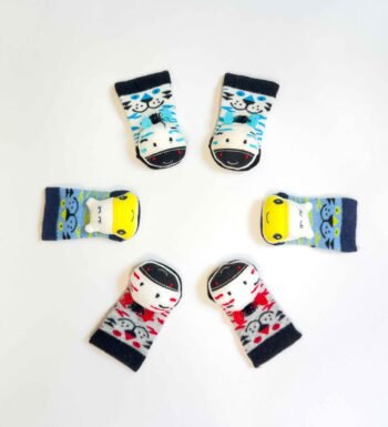 βρεφικά καλτσάκια τρία ζευγάρια για αγόρι