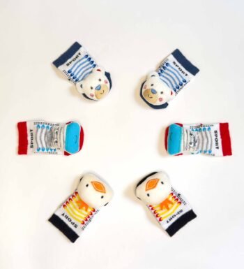 βρεφικά καλτσάκια τρία ζευγάρια για αγόρι