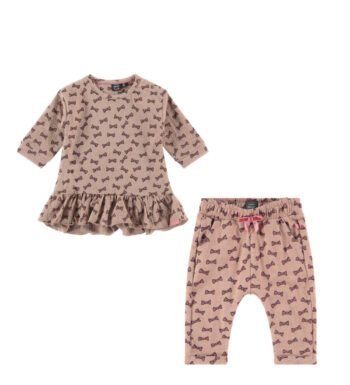 Βρεφικό σετ για κορίτσι με φιογκάκια