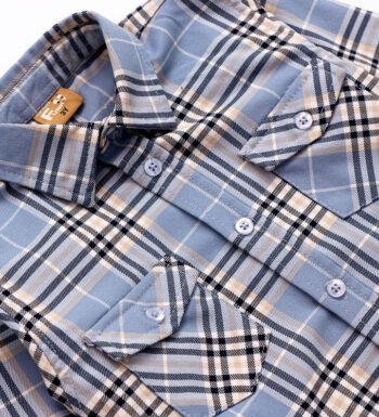 Καρό μπλε πουκάμισο για αγόρι