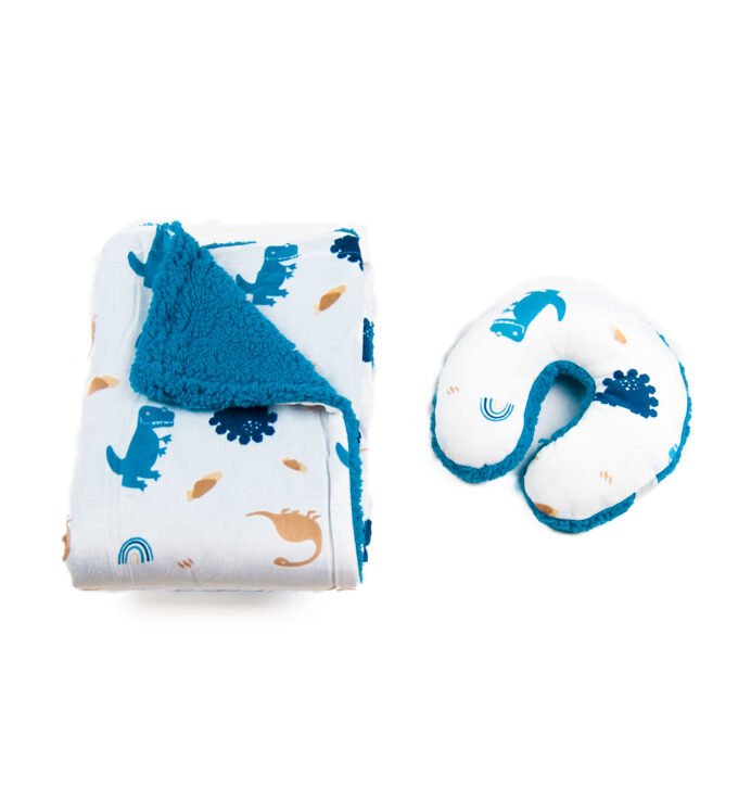Fleece κουβερτούλα, διπλής όψης, με μαξιλαράκι