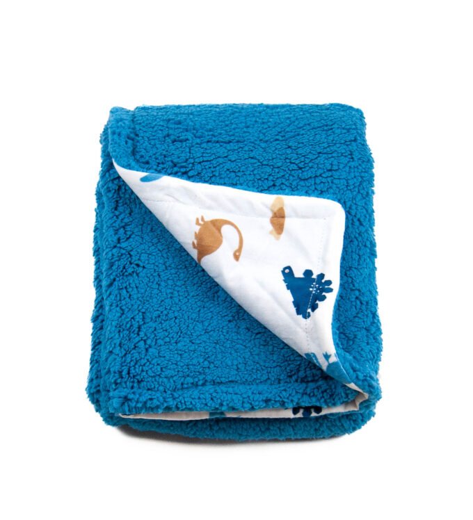 Fleece κουβερτούλα, διπλής όψης, με μαξιλαράκι