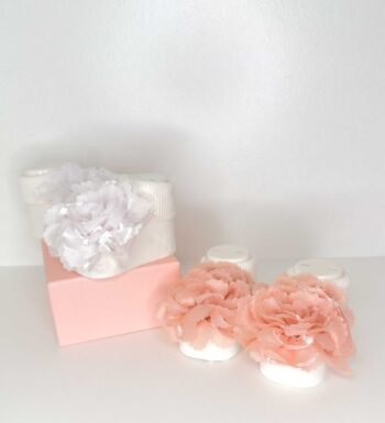 δυο ζευγάρια βρεφικά καλτσάκια για κορίτσι