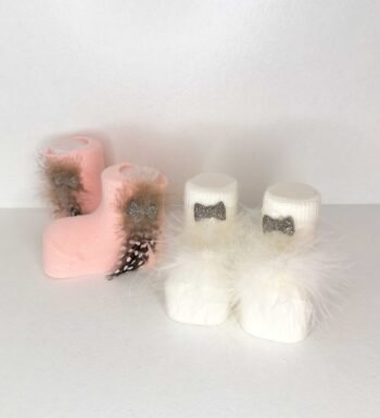δυο ζευγάρια βρεφικά καλτσάκια για κορίτσι