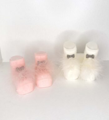 δυο ζευγάρια βρεφικά καλτσάκια για κορίτσι