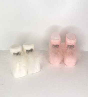 δυο ζευγάρια βρεφικά καλτσάκια για κορίτσι