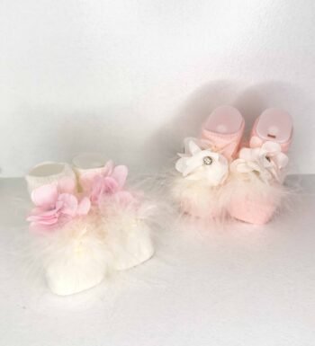 δυο ζευγάρια βρεφικά καλτσάκια για κορίτσι