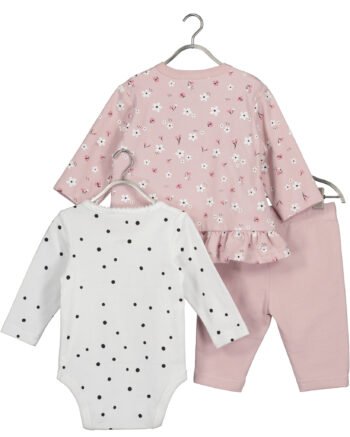 Βρεφικό σετ 3 τεμαχίων με λουλουδάκια