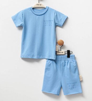 Καλοκαιρινό βαμβακερό σετ για αγόρι