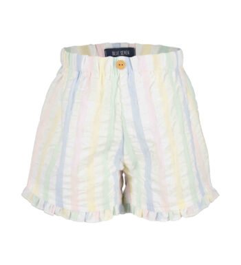 Βρεφικό σορτσάκι ριγέ με λάστιχο στη μέση για κορίτσι