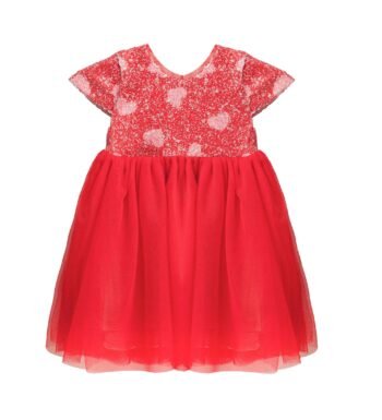 Κόκκινο φόρεμα με παγιέτες για κορίτσι