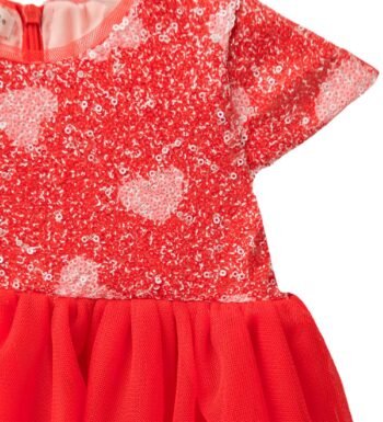 Κόκκινο φόρεμα με παγιέτες για κορίτσι