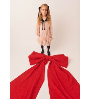 Μπεζ φόρεμα με τούλι και γιακά