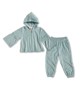 Παιδική φόρμα φούτερ βελουτέ για κορίτσι