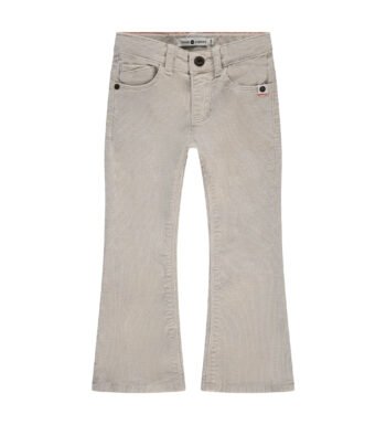 Παιδικό εκρού κοτλέ παντελόνι καμπάνα για κορίτσι