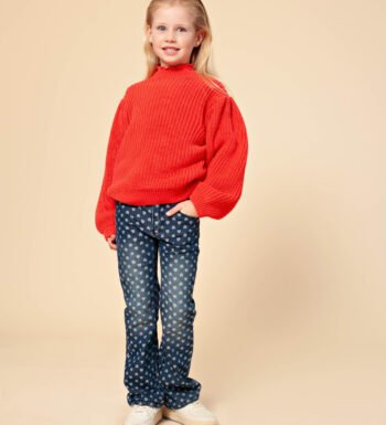 Jean καμπάνα με καρδιές