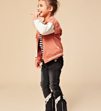 Ζακέτα για κορίτσι με κρόσια για κορίτσι