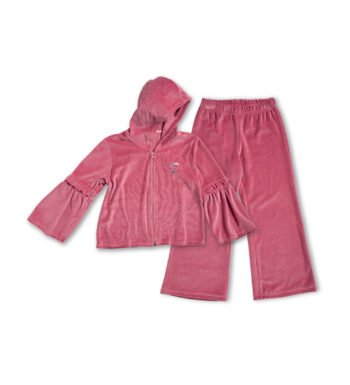 Παιδική φόρμα φούτερ βελουτέ για κορίτσι