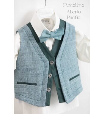 «ALBERTO» Βαπτιστικό κοστούμι με αξεσουάρ για το κεφάλι