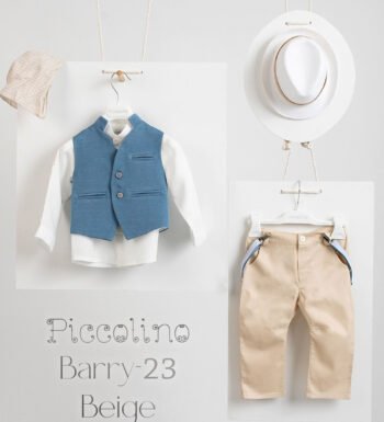 «BARRY» Βαπτιστικό κοστούμι με αξεσουάρ για το κεφάλι