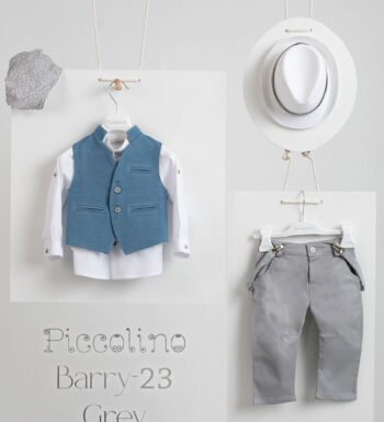 «BARRY» Βαπτιστικό κοστούμι με αξεσουάρ για το κεφάλι