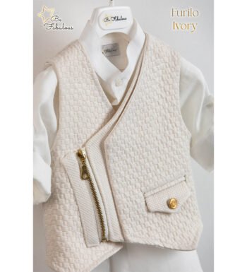 «FURILO» Βαπτιστικό κοστούμι με αξεσουάρ για το κεφάλι