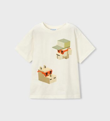 MAYORAL t-shirt μπλούζα για αγόρι εκρού