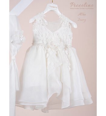 «ALBA» Βαπτιστικό Φόρεμα με αξεσουάρ για τα μαλλιά