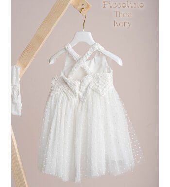 «THEA» Βαπτιστικό Φόρεμα με αξεσουάρ για τα μαλλιά